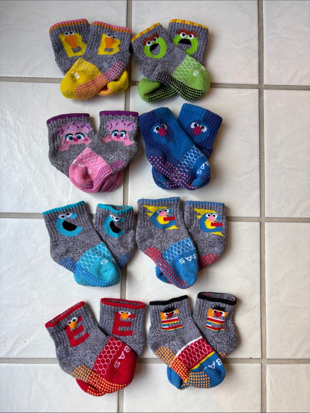 Bombas Sesame Street Toddler Non-Slip Character Socks - 8 pairs